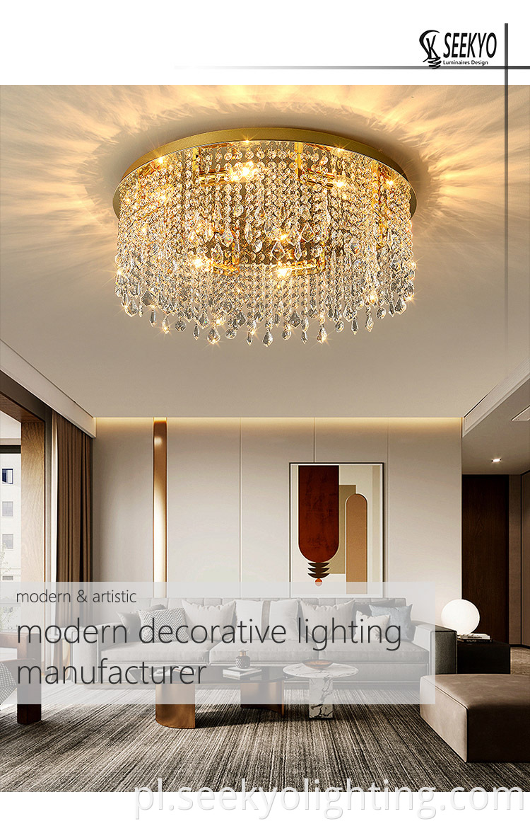The luxury ceiling lamp is designed to be the focal point of the room, drawing attention with its exquisite craftsmanship and luxurious materials. 